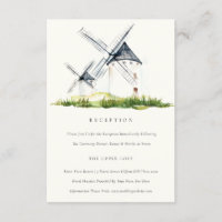 Cute Rustic Farm Windmill Theme Wedding Reception