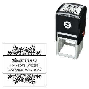 Cute Rustic Laurel Foliage Circular Self-inking Stamp