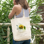 Cute Rustic Sunflower Pumpkin Floral Baby Shower Tote Bag<br><div class="desc">For any further customisation or any other matching items,  please feel free to contact me at yellowfebstudio@gmail.com</div>