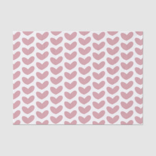 Cute Rustic Valentines Hearts Pattern Tissue Paper
