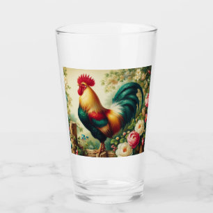 Cute rustic/vintage rooster glass