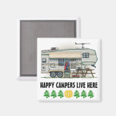Cute RV Vintage Fifth Wheel Camper Travel Trailer Magnet (Front/Back)
