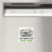 Cute RV Vintage Fifth Wheel Camper Travel Trailer Magnet (In Situ (Dishwasher))