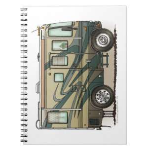 Cute RV Vintage Fifth Wheel Camper Travel Trailer Notebook