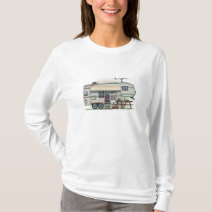 Cute RV Vintage Fifth Wheel Camper Travel Trailer T-Shirt