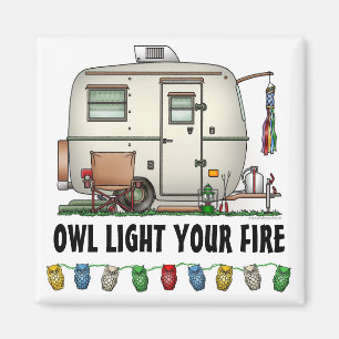 Cute RV Vintage Glass Egg Camper Travel Trailer Magnet