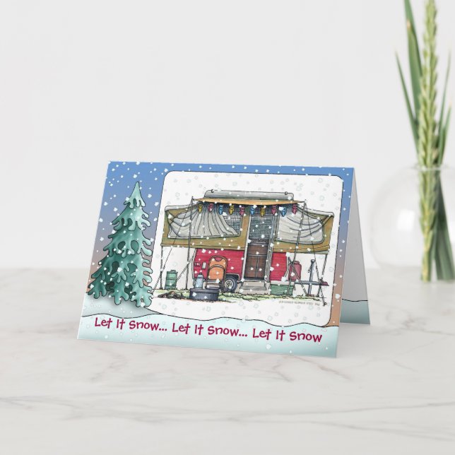 Cute RV Vintage Pop Up Camper Trailer Holiday (Front)