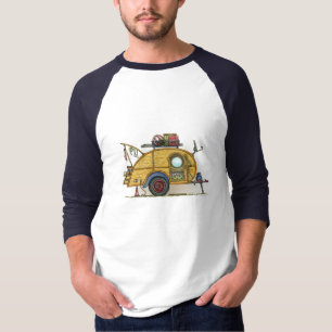 Cute RV Vintage Teardrop Camper Travel Trailer T-Shirt
