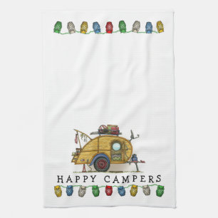 Cute RV Vintage Teardrop  Camper Travel Trailer Tea Towel