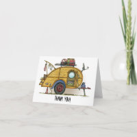 Cute RV Vintage Teardrop  Camper Travel Trailer