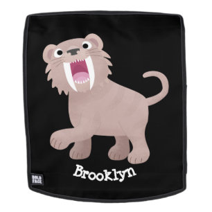 Cute Sabre Toothed Tiger Smilodon cartoon Backpack