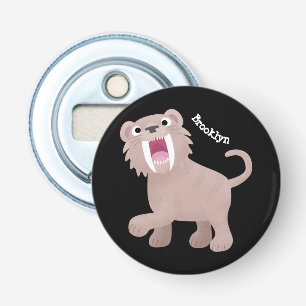 Cute Sabre Toothed Tiger Smilodon cartoon Bottle Opener