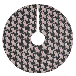 Cute Sabre Toothed Tiger Smilodon cartoon Brushed Polyester Tree Skirt