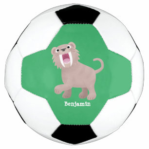 Cute Sabre Toothed Tiger Smilodon cartoon Football