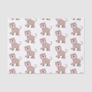 Cute Sabre Toothed Tiger Smilodon cartoon Tissue Paper