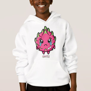 Cute Sad Crying Dragon Fruit Cartoon Illustration