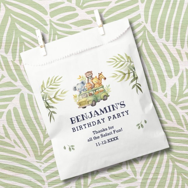 Cute Safari Animal Jungle Birthday Thank You Favour Bags (Creator Uploaded)