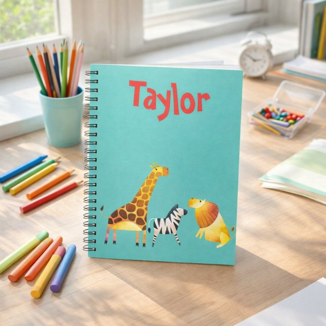 Cute Safari Animal Themed Notebook (Creator Uploaded)
