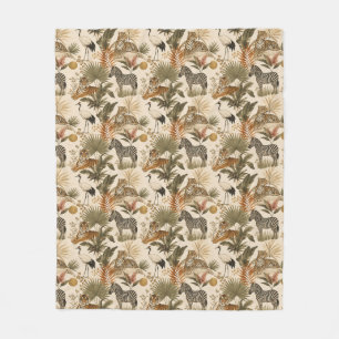 Cute Safari Animals Baby Blanket