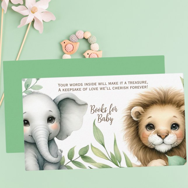 Cute Safari Animals Books for Baby Enclosure Card (Creator Uploaded)