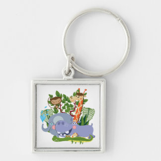 Cute Safari Animals Key Ring