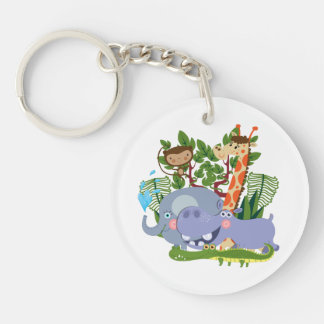 Cute Safari Animals Key Ring