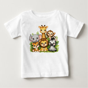 Cute Safari Animals Kids T-Shirt Adorable Jungle