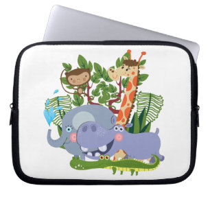 Cute Safari Animals Laptop Sleeve