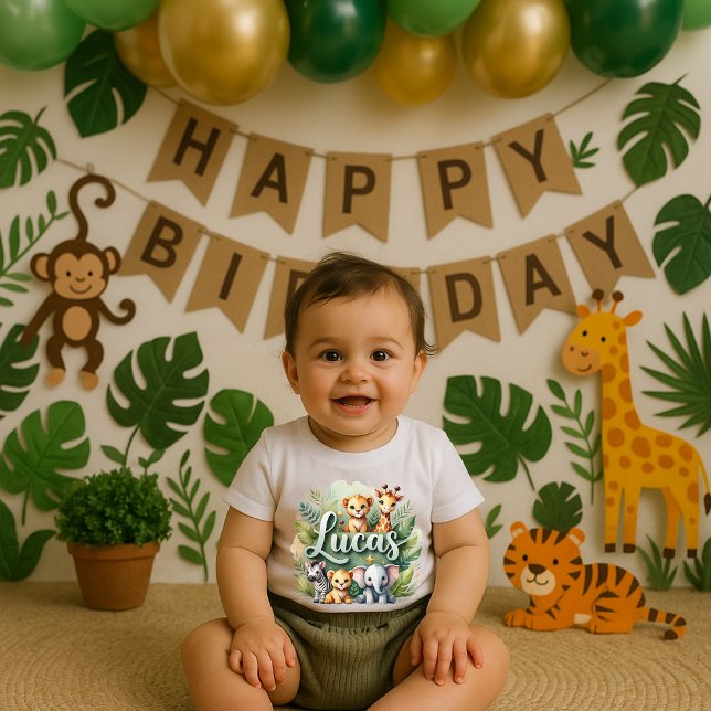 Cute Safari Animals Lucas Kids Tee (Creator Uploaded)