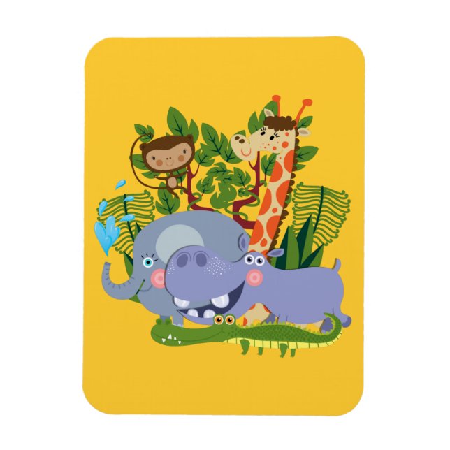 Cute Safari Animals Magnet (Vertical)