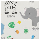 Cute Safari Animals Nursery Fabric