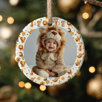 Cute Safari Animals WILD ONE 1st Birthday Photo