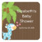 Cute Safari Giraffe Boy Baby Shower Stickers