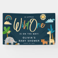 Cute Safari Jungle Animal Wild One Baby Shower