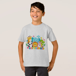 Cute Safari Jungle Animals Best Friends Kids T-Shi T-Shirt