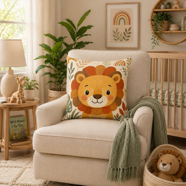 Cute Safari Lion Nursery Cushion (Creator Uploaded)