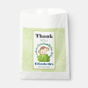 Cute Safari Monkey Birthday Thank You Favour Bags