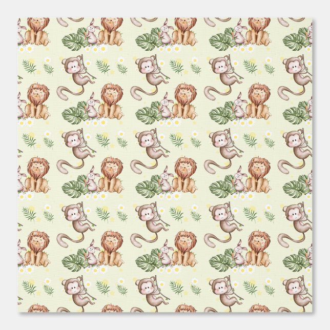 Cute Safari Monkey/Lion Wallpaper (Front)
