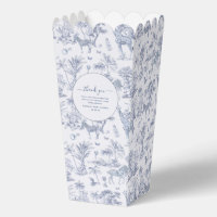 Cute Safari Toile de Jouy | Blue Baby Shower Favou