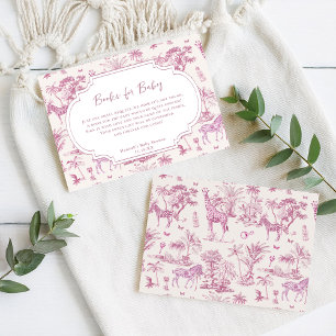 Cute Safari Toile de Jouy   Book Request Enclosure Card