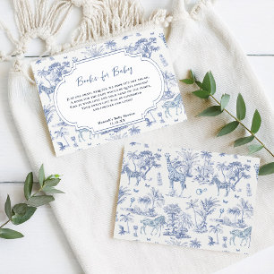 Cute Safari Toile de Jouy   Book Request Enclosure Card