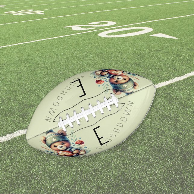 Cute Sage Bear Custom Football American Football (Cute Sage Bear Custom Football)