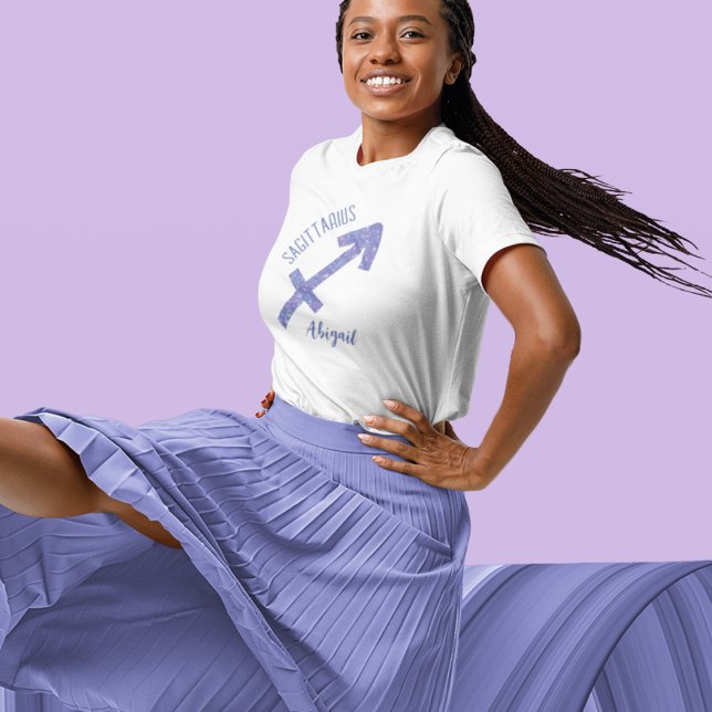 Cute Sagittarius Astrology Sign Custom Women's T-Shirt (Creator Uploaded)