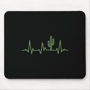 Cute Saguaro Cactus Desert Plant Cacti Lovers Hear Mouse Mat
