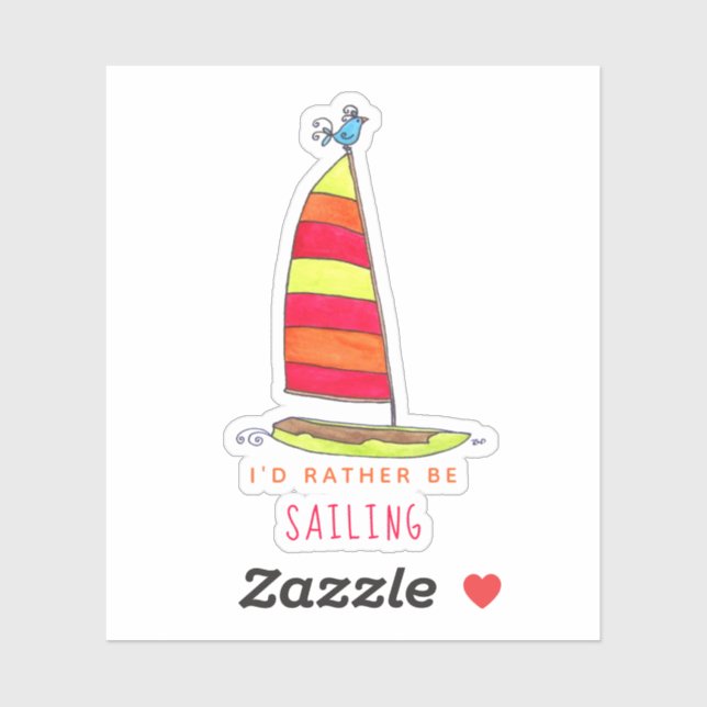 Cute Sail Boat Summer Bird (Sheet)