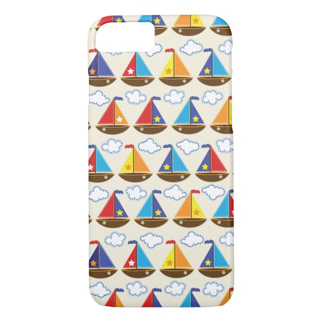Cute Sailboat Pattern 2 Case-Mate iPhone Case (Back)