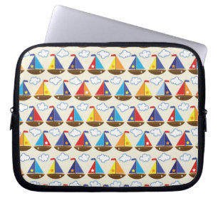 Cute Sailboat Pattern 2 Laptop Sleeve