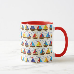 Cute Sailboat Pattern 2 Mug