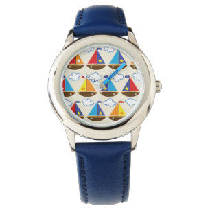 Cute Sailboat Pattern 2 Watch