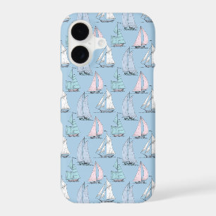 Cute Sailboat Pattern Monogram 2